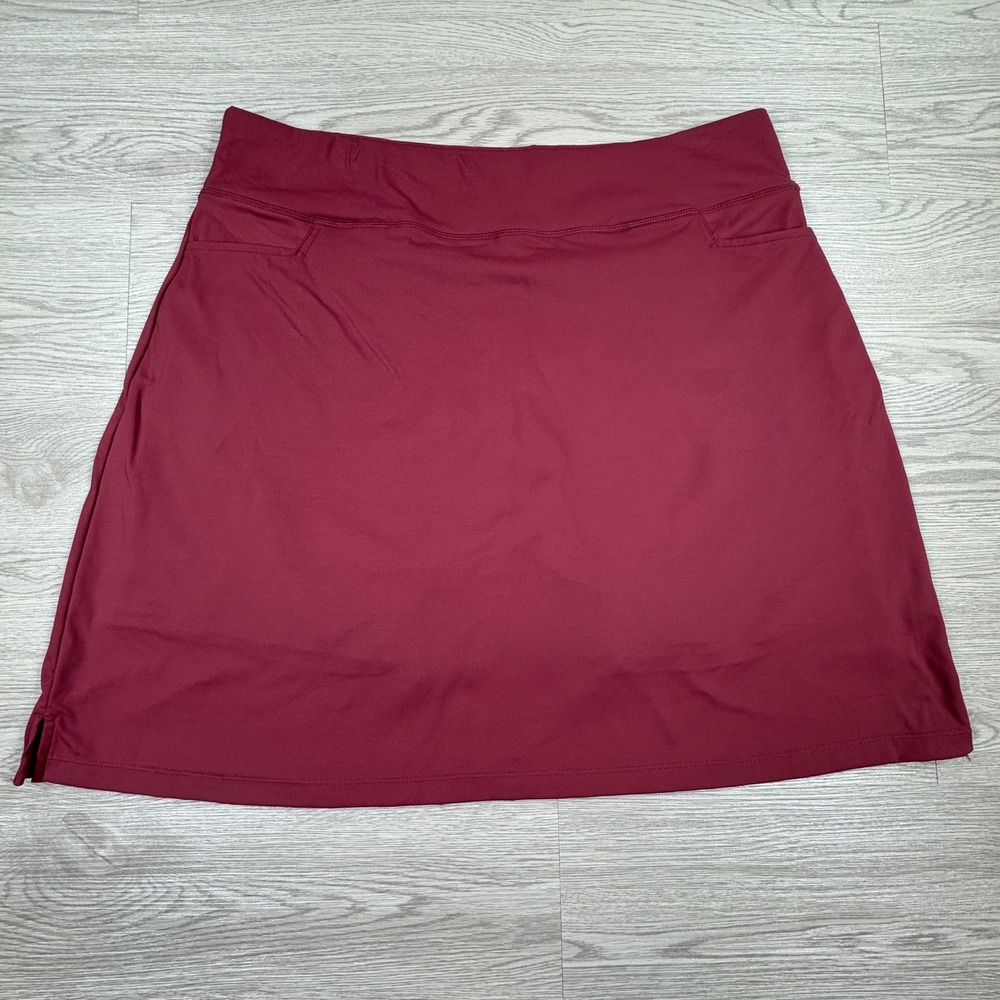 Willit Women's Skort‎ Athletic Golf Tennis Skirt Maroon XXL Built-in Shorts